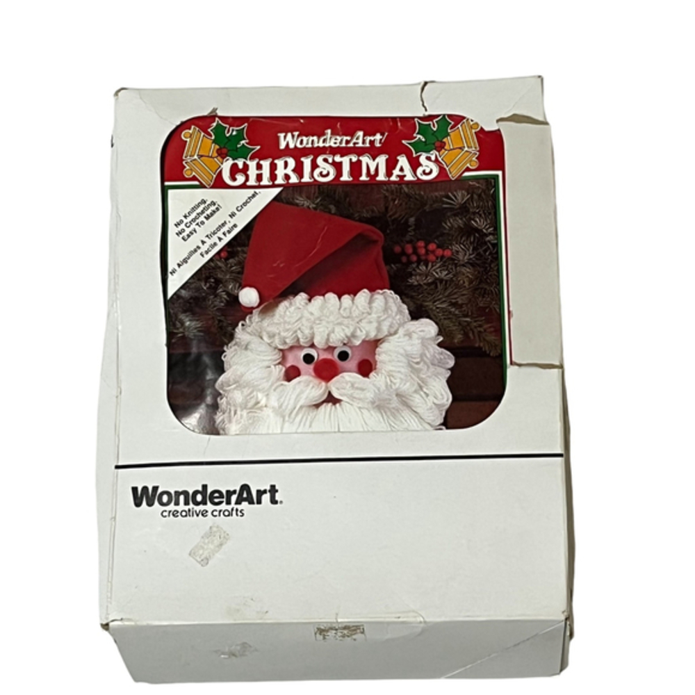Vintage 1991 WonderArt Creative Crafts DIY Christmas Santa Claus Kit